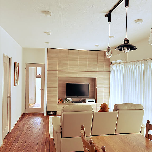 Lounge,壁面収納テレビボード,パモウナ 壁面収納 piiyanの部屋
