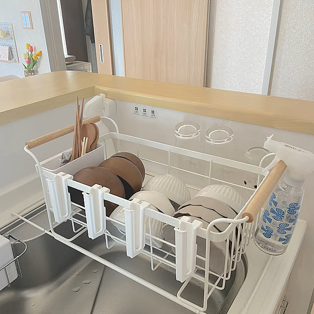 洗いカゴ,建売,建売住宅,建て売り一戸建て,すっきり暮らす,普通の家,掃除しやすい家,Kitchen,水切りカゴ,2023年も現役,RoomClip mag 掲載 Minoriの部屋