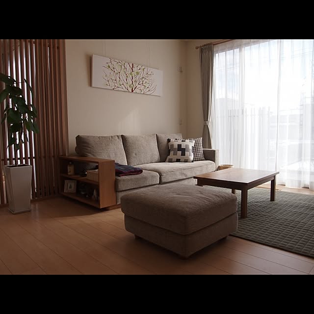 Lounge,マリメッコ,北欧インテリア,ナチュラル,シンプルナチュラル,エスティック,無印良品,ファブリックパネル,ルミマルヤ,ソファー,ウンベラータ,北欧ナチュラル kepeの部屋