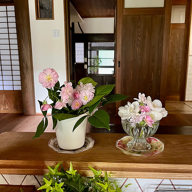 Overview,改築記録,母屋は築100年以上,バイカワウツギ,おうちをキレイに保つ習慣,田舎暮らし,なかなか訪問できずｺﾞﾒﾝﾅｻｲ,いつも見てくださって、感謝です♡,庭,バラ,ポールズヒマラヤンムスク,ガラスの器,庭からの贈り物…♡ cota2の部屋