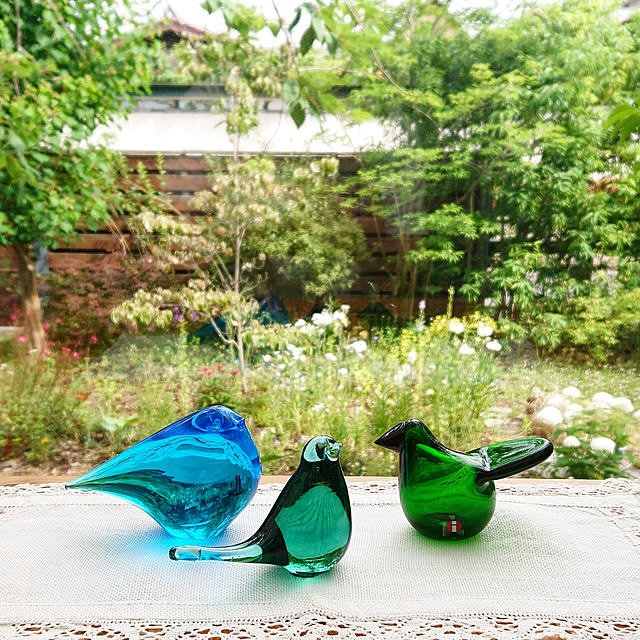 On Walls,ガラスの鳥,北欧雑貨,窓辺の鳥,Iittala,シエッポ,庭のある暮らし asmaの部屋