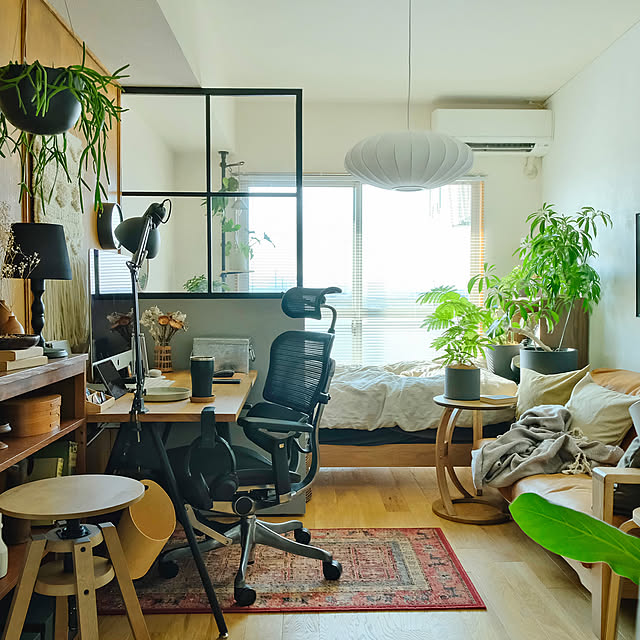 DIY,雑貨,ナチュラル,観葉植物,IKEA,一人暮らし,北欧,照明,ドライフラワー,ソファ,Overview nmnieの部屋
