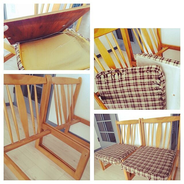 Lounge,椅子の張り替え,DIY cheesemi22aの部屋