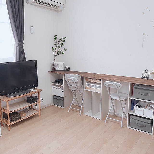 My Desk,シンプル,DIY,カラーボックスリメイク,デスク周り,ナチュラルインテリア,賃貸インテリア,賃貸でも楽しく♪,賃貸暮らし,2LDK賃貸 Eriの部屋