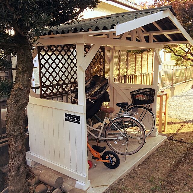 Entrance,ニトリ,自転車置き場,DIY,お庭,お庭改造計画♪ mont-blueの部屋
