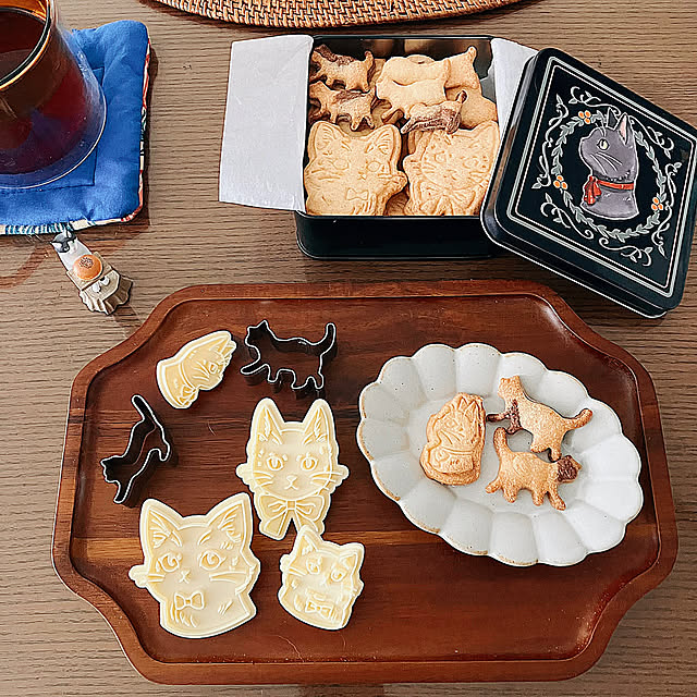 お菓子作り,猫缶,セリア,猫のクッキー,猫のクッキー型,猫クッキー,猫,クッキー手作り,クッキー型,クッキー缶,クッキー,かわいい,スイーツ,わんこが1匹いるよ,My Desk mako2yaの部屋