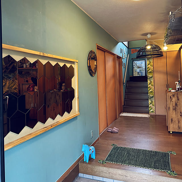 Entrance,照明,DIY,レトロ,カフェ風,アメリカン,木のある暮らし,夢のある暮らし rebranxの部屋