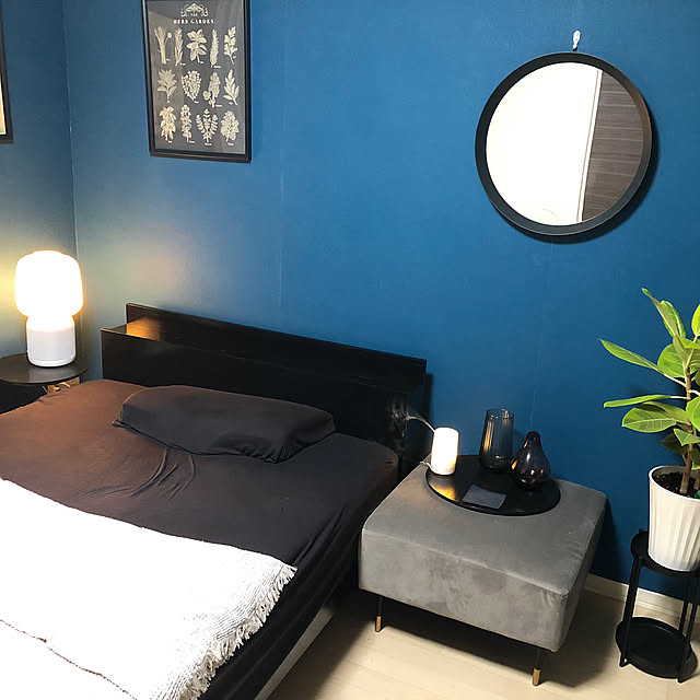 Bedroom,IKA ,観葉植物,IKEA,一人暮らし,照明,無印良品,北欧 keisukeの部屋