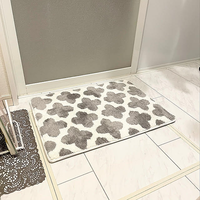 ニトリのバスマット,バスマット,ニトリ,こどもと暮らす。,赤ちゃんのいる暮らし,4人暮らし,注文住宅,脱衣所,Bathroom cana.sの部屋