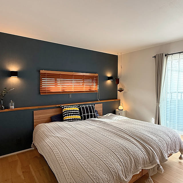 Bedroom,寝室照明,寝室インテリア,7帖,ナチュラルヴィンテージ Cheeseの部屋