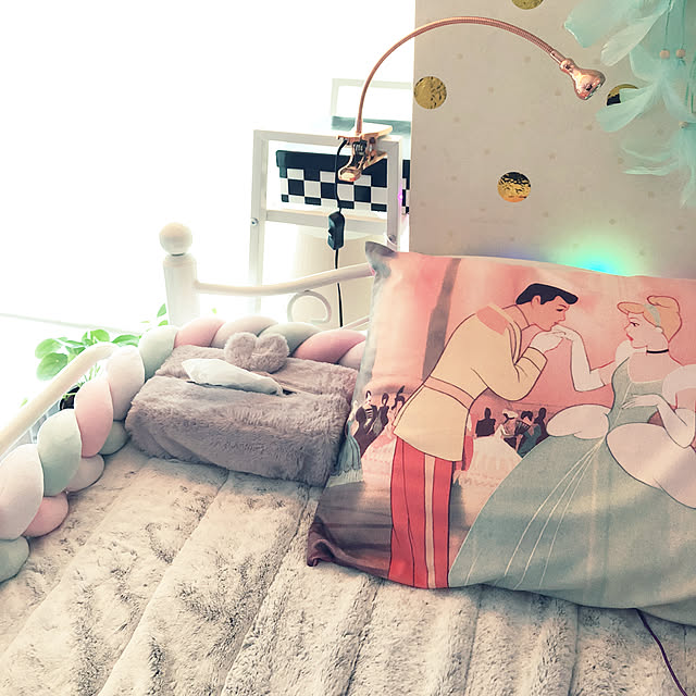 Bedroom,ベビーベッドガード,ノットクッション kanaの部屋
