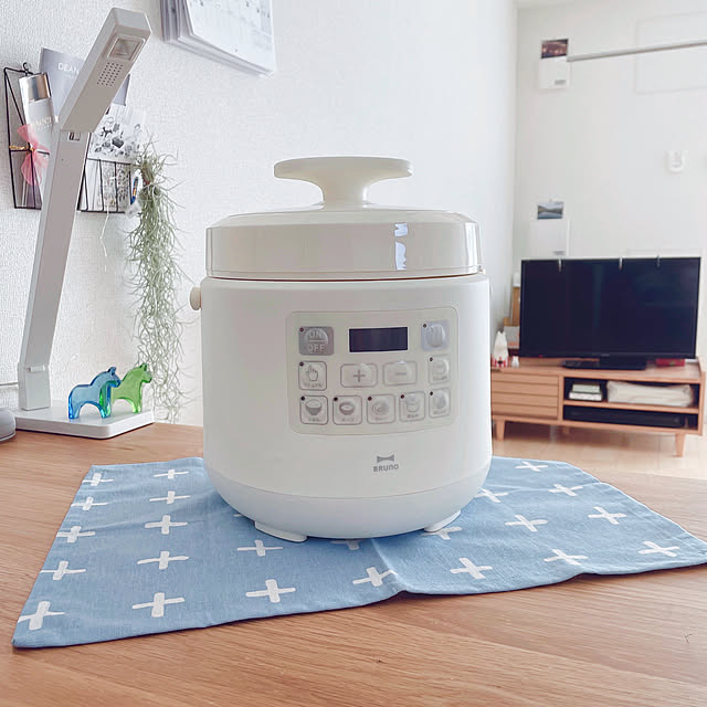 ほったらかし家電,時短調理,電気圧力鍋,マルチ圧力クッカー,BRUNO,RoomClipショッピング,おうち見直しキャンペーン,賃貸,無印良品,一人暮らし,1K,掃除のしやすい部屋,おうち時間,SESAME,IKEA,kitchen×kitchen,Kitchen yukiの部屋