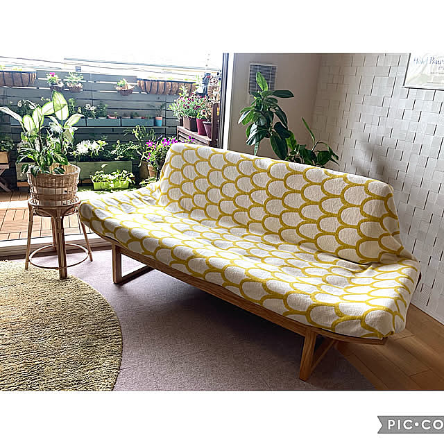 Lounge,シュニールコットンブランケット,KLIPPAN,素材,ベランダガーデニング,エコカラット,LIXIL marukoの部屋