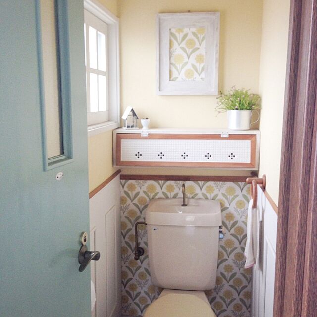 Bathroom,窓枠,壁紙屋本舗,DIY,板壁,リメイク akane-miltyの部屋