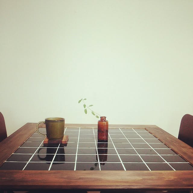 My Desk,DIY,テーブル,関西好きやねん会,しゃれとんしゃあ会,タイル su--の部屋