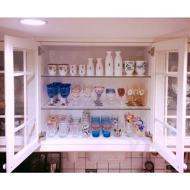 食器棚,一人暮らし,IKEAキッチン,リノベーション,見せる収納,My Shelf municoの部屋
