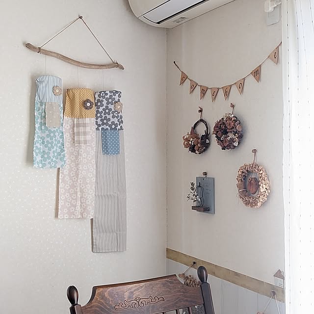 Bedroom,手ぬぐい,流木,こどもの日,鯉のぼり,ベッドまわりじゃないです…,ハギレ布,複数枚投稿 junの部屋