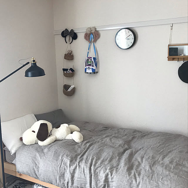 Francfranc,無印良品,IKEA,一人暮らし,スヌーピー,salut!,Bedroom,ディズニー,北欧,ナチュラル mi..の部屋