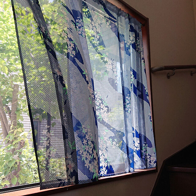 暑さ対策,手作りカーテン,いいね、フォローに感謝します✨,無言いいね、フォローすみません,着物リメイク totorono.ouchiの部屋