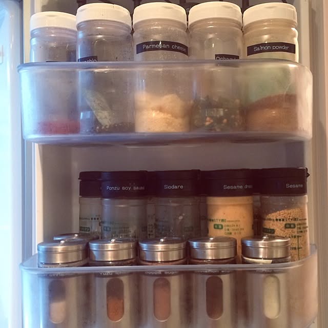 Kitchen,100均だらけ♥,冷蔵庫の扉収納,収納,整理収納部入部希望者です。,整理収納部 usataro27の部屋