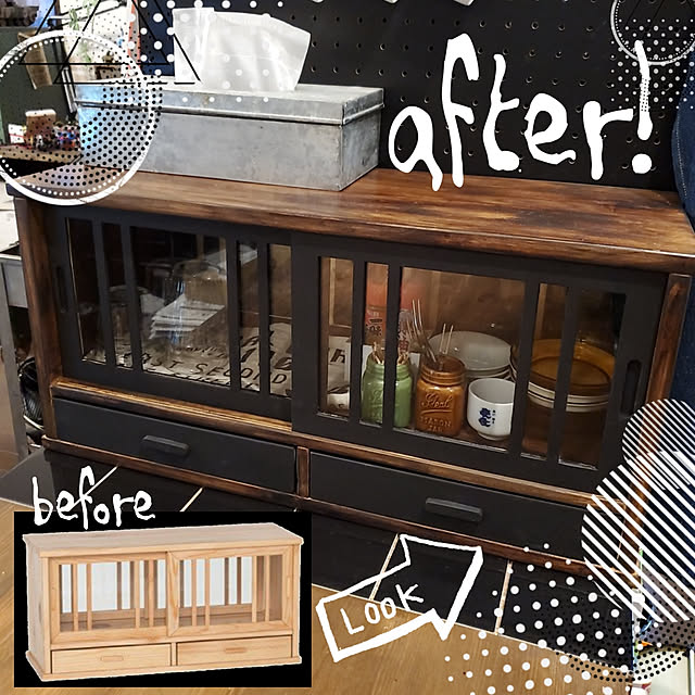 Kitchen,お久しぶりです,DIY,有孔ボード,有孔ボードのパーテーション,ペイントリメイク,before→after,ダイニングテーブル横,カトラリー収納,小皿収納 .AQUA.の部屋