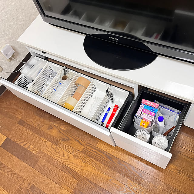 救急セット,医薬品収納,テレビボード,セリア,引き出し収納,収納,シンプル,賃貸,築30年,Lounge LUMIXの部屋