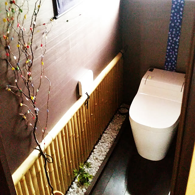 Bathroom,いいね、フォロー本当に感謝です♡,和風,和モダン,日本家屋,築44年,リノベーション,アラウーノ,RCの出会いに感謝♡,竹垣フェンス,ダイソー和風タペストリー chocoの部屋