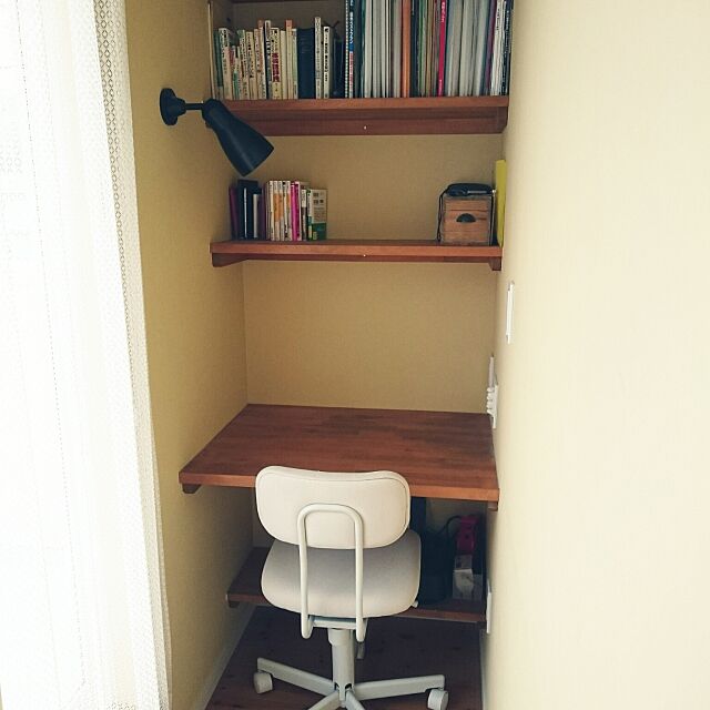 My Desk,寝室,すきま,書斎コーナー,コンテスト参加,作り付けデスク,造作机 yusumiaの部屋