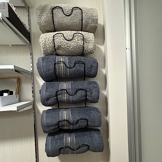 Bathroom,脱衣所,バスタオルラック,DIY主婦 makaの部屋
