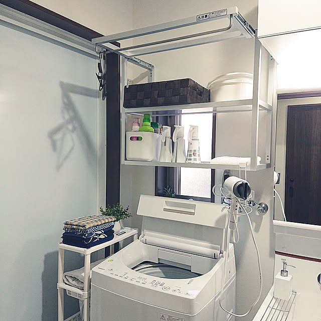 Bathroom,リノベーション,脱衣場,Panasonic,ランドリーラック,窓,アタックゼロ MIPORINNの部屋