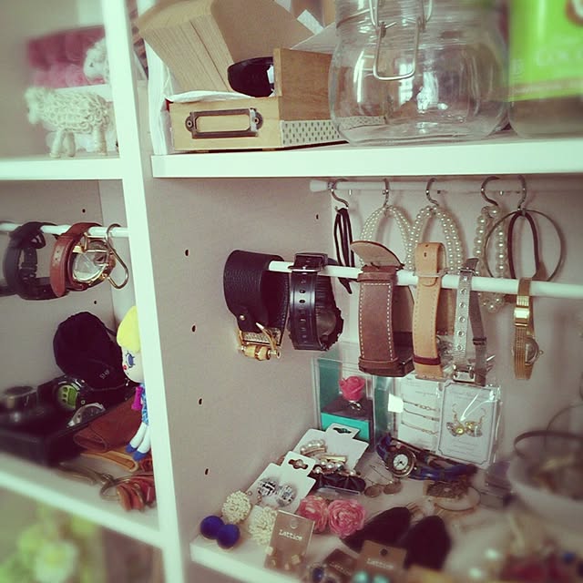 My Shelf,好きなもの,見せる収納,アクセサリーコーナー,アクセサリーディスプレイ,100均,DIY u._.rieの部屋