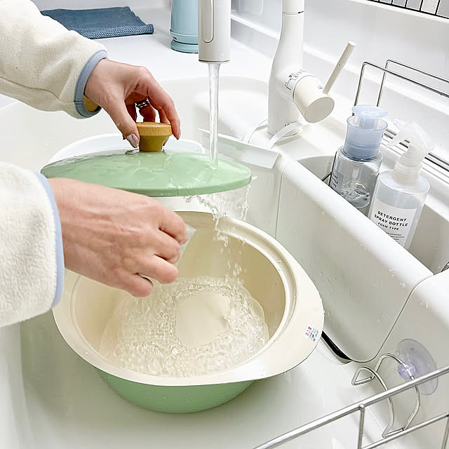 Kitchen,お手入れ簡単,さわやかなミントグリーン,卓上鍋,深型軽量鍋,使い勝手が良い,キッチンツール,ミントグリーン,軽量,ホームコーディ,ホームコーディのある暮らし,イオン ホームコーディ,モニターレポート,モニター中,モニター投稿 miyuの部屋