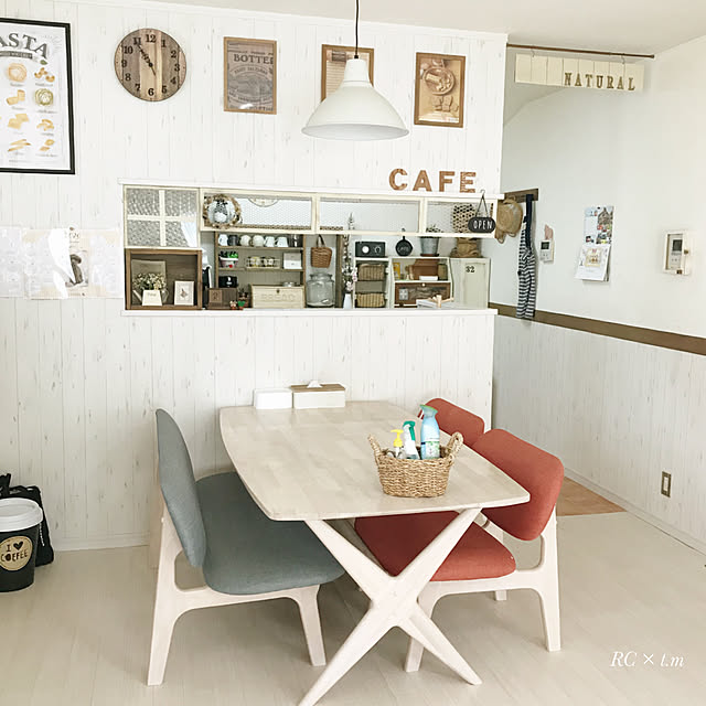 腰壁DIY,壁紙屋本舗,ダイニング,ニトリ,Overview t.mの部屋