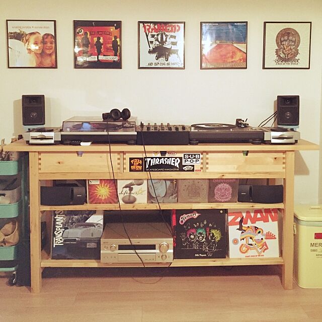 Lounge,レコード収納,IKEA,DJ BOOTH kotatsu200xの部屋