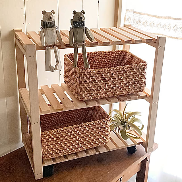 100均,DIY,手作り家具,セリア,簡単DIY,100均DIY,キャンドゥ,かご収納,My Shelf arch.to.meetの部屋