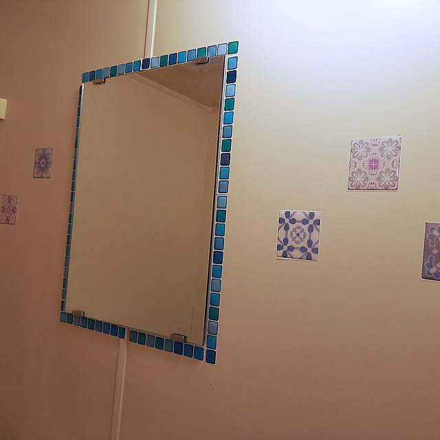 Bathroom,キャンドゥ,100均,DIY,ダイソー,フェイクグリーン,インテリアシート,セリア A-SHIの部屋