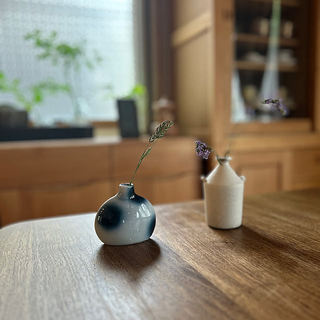 一輪挿し,My Desk,有田焼,家庭菜園,木製家具,自然素材が好き botanの部屋