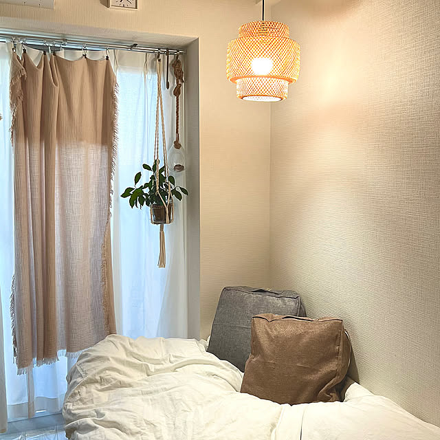 Bedroom,無印良品,一人暮らし,狭い部屋,6畳,ナチュラルインテリア,モニター応募投稿,クッション,フェリシモ,布団収納カバー,クーフゥ yohaku_2020の部屋