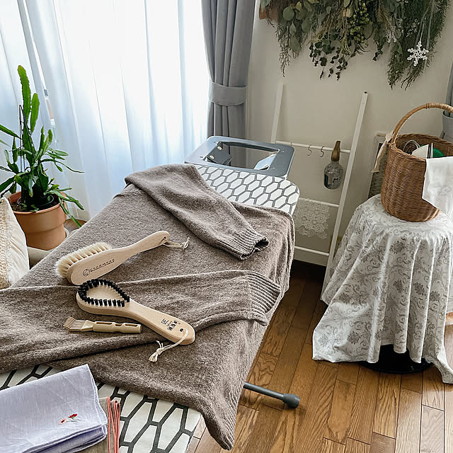 ブラシ,天然毛,手作り,職人の技,天然木,木の道具,洋服ブラシ,毛玉取りブラシ,浅草アートブラシ,買ってよかったもの,2人暮らし,Lounge,ケア用品,長く使える道具 yasuyo66の部屋