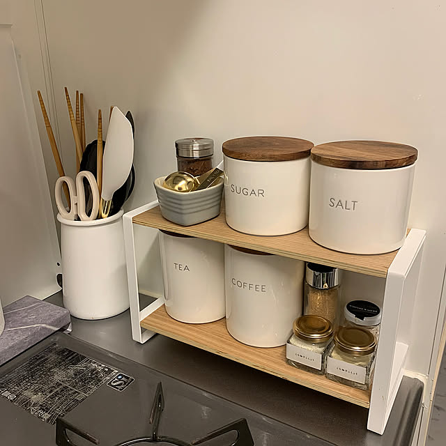 Kitchen,キャニスターセット,キッチン収納,IKEA,Francfranc,ニトリ,フランフラン,モノトーン,ホワイトインテリア,ZARA HOME ricaの部屋