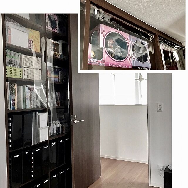 My Shelf,フィギュア,突っ張り棒,埃対策,オタクコーナー hotaboの部屋