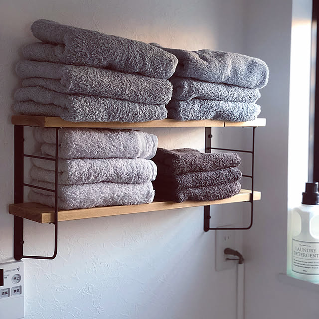 Bathroom,タオル収納棚DIY,WeekendWorkshop romi___yの部屋