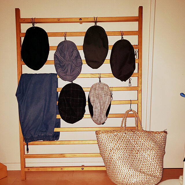 Bedroom,リメイク,ベビーベッド リメイク,ベビーベッド,帽子掛け,帽子収納,帽子の収納,ベビーベッドの柵 puritan_rの部屋
