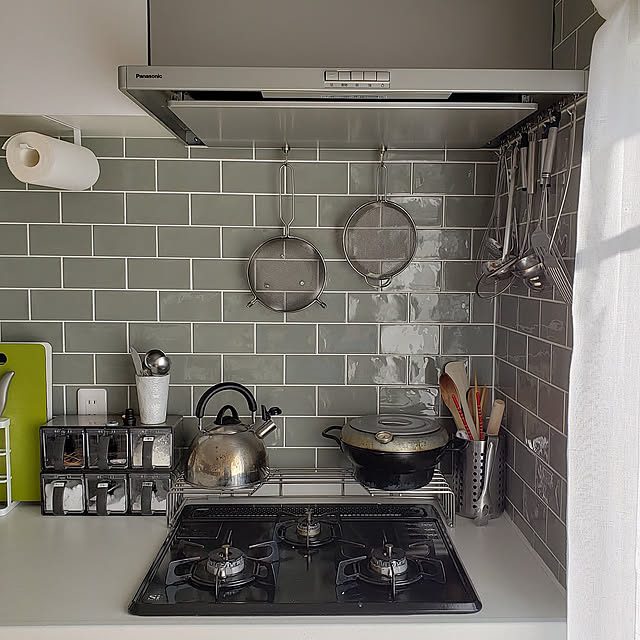 Kitchen,タイル,団地住まい,団地暮らし,古い団地,団地,団地生活,リノベーション,キッチンタイル nyagosanの部屋