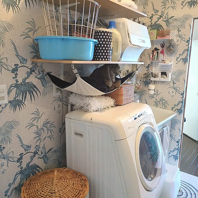Bathroom,ハンモック,ハンモック収納,ハンモックDIY,ハンモック用金具,ハンモック　自作,ハンモック手作り purpurapsycheの部屋
