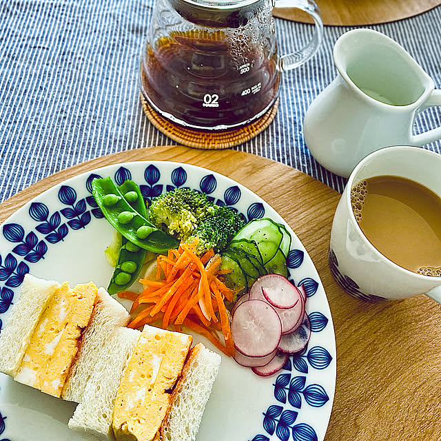 お家カフェ,ハリオV60,白山陶器,コーヒーのある暮らし,だし巻き玉子サンド,プチ贅沢,いつもいいねありがとうございます♡,マンション暮らし,フォロワーさんに感謝♥,癒し,My Desk,青葉紋 pooの部屋