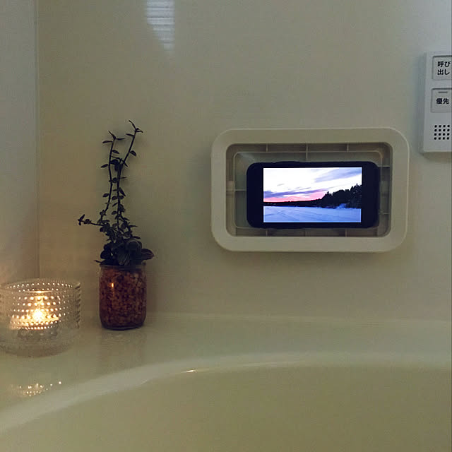 キャンドルホルダー,お風呂時間,MAGCASE,RHYTHM,マグケース,防水ケース,暮らしの一コマ,Bathroom yurikissaの部屋