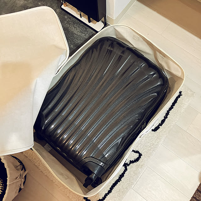 Entrance,シーライト,コスモライト,サムソナイト,スーツケース置き場,スーツケース,スーツケース収納,無印良品,衣装ケース,ポリエステル麻　ソフトボックス,ポリエステル麻 raraの部屋