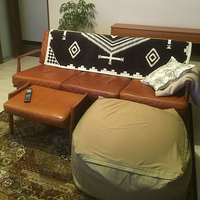 ソファ,無印良品,無印ビーズクッション,アクメファニチャー,絨毯 kenkoの部屋