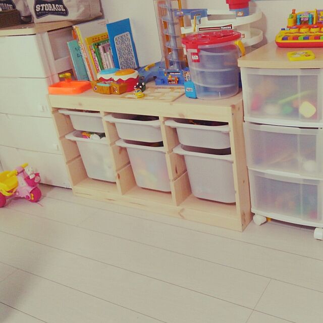 Lounge,トロファスト,カウンター下収納,IKEA,おもちゃ収納,おもちゃ棚 mimato0906の部屋